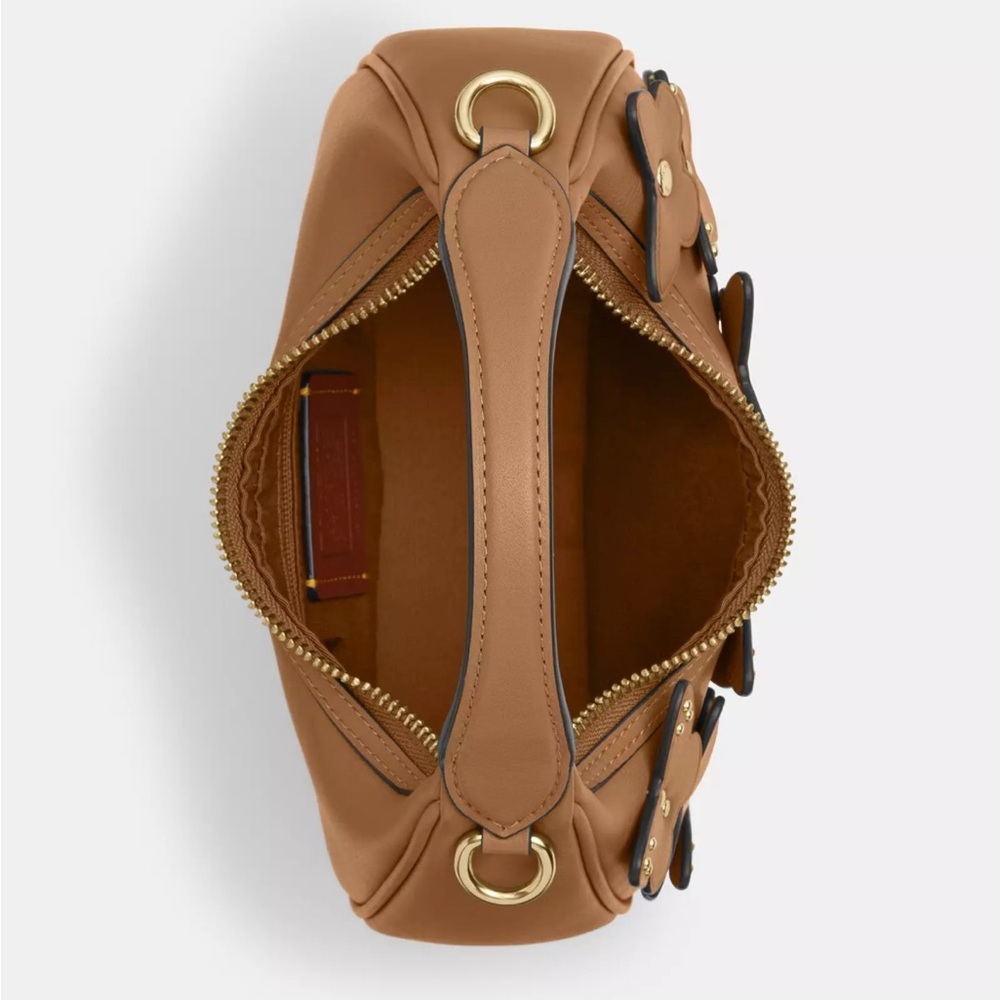 COACH NWT Brown and Gold Carmen Mini Crossbody Bag With Butterfly Appliqués - Picture 6 of 10